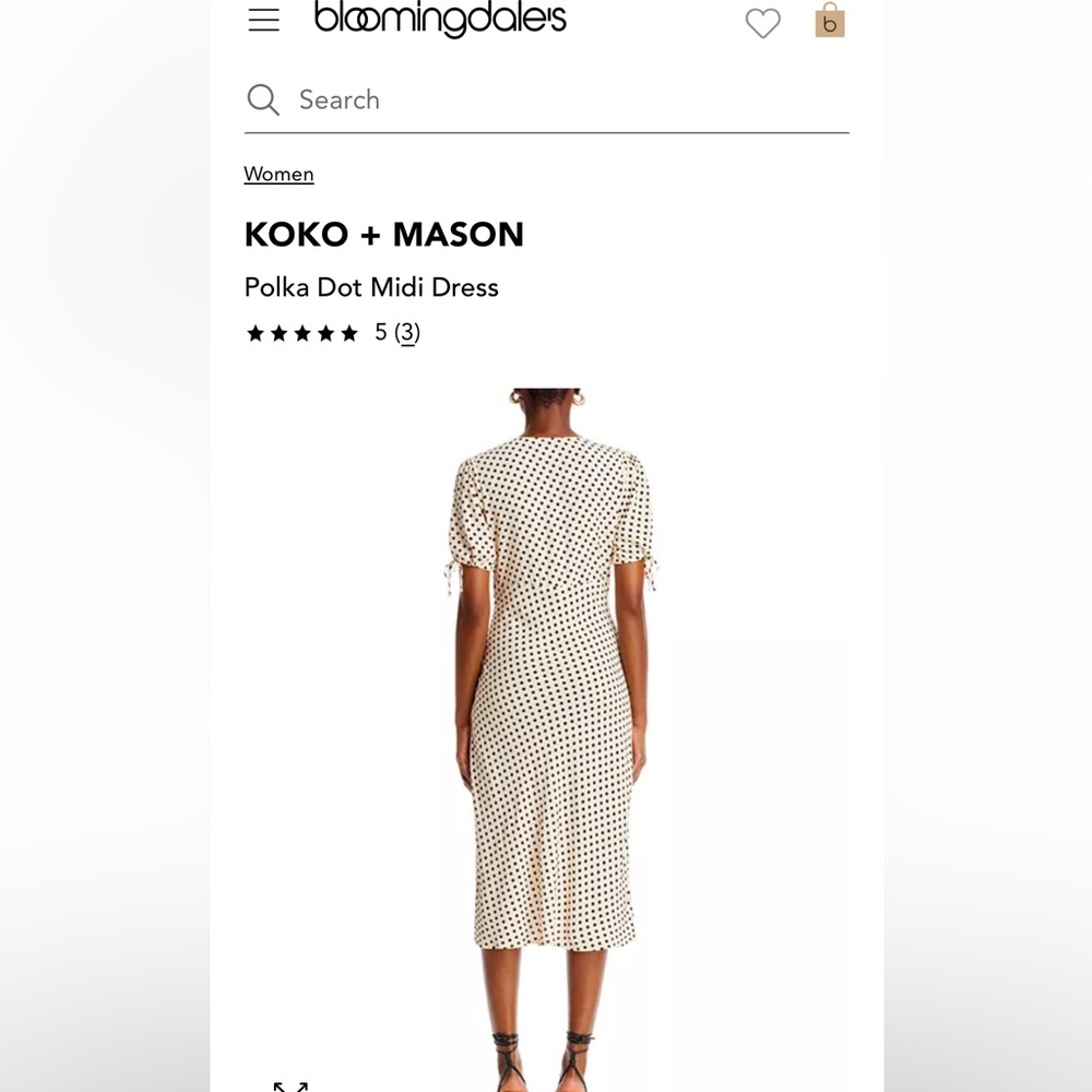 NWOT Polka Dot Midi Dress - Picture 2 of 8